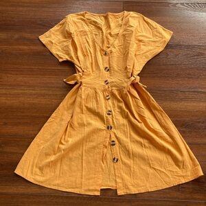Orange summer dress - M